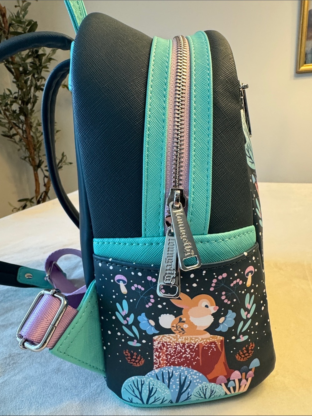 Like new! Loungefly Disney Bambi Folk Mini Backpack - BoxLunch Exclusive - Picture 7 of 12